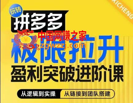 拼多多极限拉升盈利突破进阶课，​从算法到玩法，从玩法到团队搭建，体系化系统性帮助商家实现利润提升,拼多多极限拉升盈利突破进阶课，从算法到玩法，从玩法到团队搭建，体系化系统性帮助商家实现利润提升,多多,团队,玩法,第1张