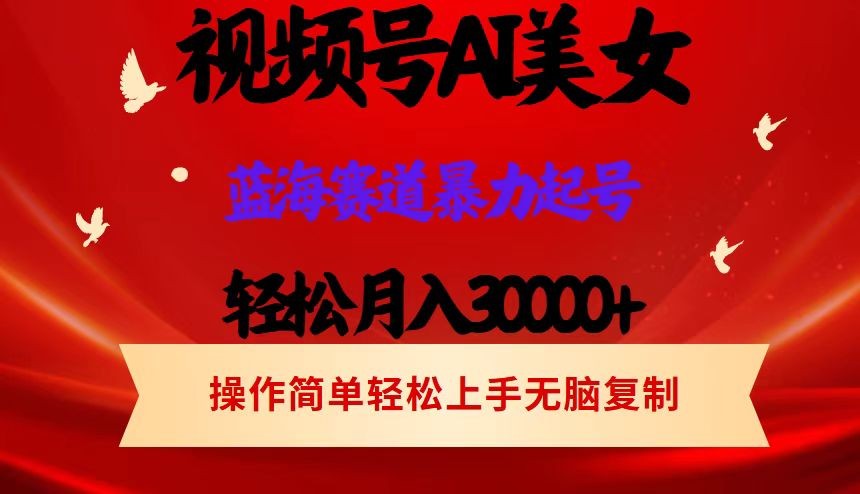 （12178期）视频号AI美女跳舞，轻松月入30000+，蓝海赛道，流量池巨大，起号猛，当&amp;#8230;,（12178期）视频号AI美女跳舞，轻松月入30000+，蓝海赛道，流量池巨大，起号猛，当…,操作,项目,简单,第1张