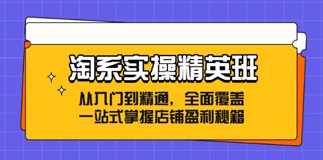 （12276期）淘系实操精英班：从入门到精通，全面覆盖，一站式掌握店铺盈利秘籍,（12276期）淘系实操精英班：从入门到精通，全面覆盖，一站式掌握店铺盈利秘籍,直播,**,第1张