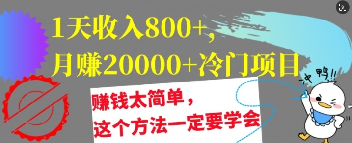 1天收入8张，月赚2w+冷门项目，赚钱太简单，这个方法一定要学会【干货】,1天收入8张，月赚2w+冷门项目，赚钱太简单，这个方法一定要学会【干货】,项目,操作,冷门,第1张