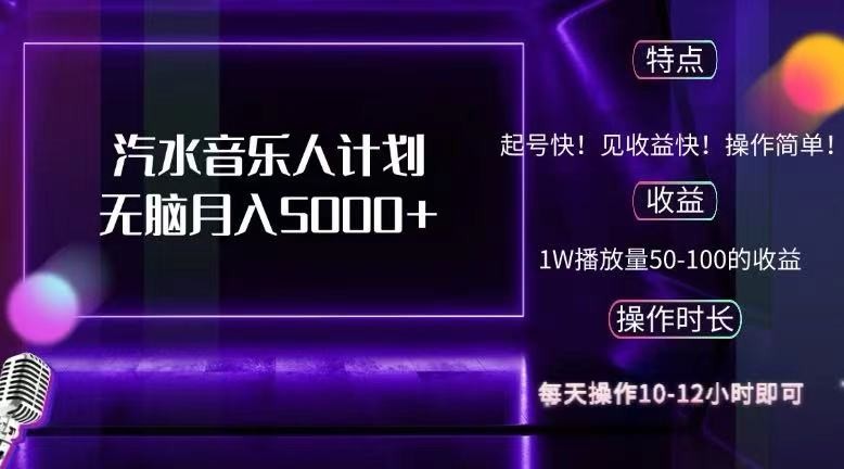 （12429期）抖音汽水音乐人计划无脑月入5000+,（12429期）抖音汽水音乐人计划无脑月入5000+,操作,第1张