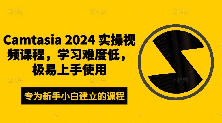 Camtasia 2024 实操视频课程，学习难度低，极易上手使用,Camtasia 2024 实操视频课程，学习难度低，极易上手使用,视频,学习,软件,第1张