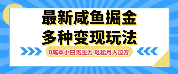 最新咸鱼掘金玩法，0成本小白无压力，多种变现方式，轻松月入过W,最新咸鱼掘金玩法，0成本小白无压力，多种变现方式，轻松月入过W,闲鱼,变现,这个,第1张