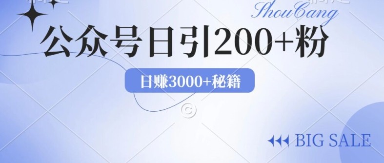 2024年用AI洗稿公众号日引流200+创业粉,2024年用AI洗稿公众号日引流200+创业粉,公众,引流,创业,第1张