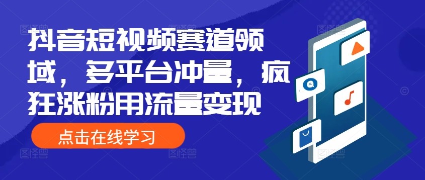 抖音短视频赛道领域，多平台冲量，疯狂涨粉用流量变现,抖音短视频赛道领域，多平台冲量，疯狂涨粉用流量变现,抖音,变现,第1张