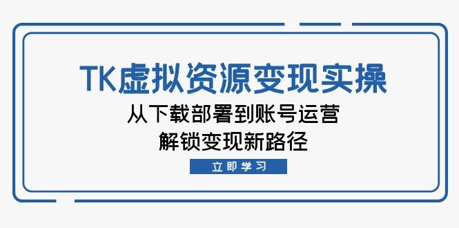 （12770期）TK虚拟资料变现实操：从下载部署到账号运营，解锁变现新路径,（12770期）TK虚拟资料变现实操：从下载部署到账号运营，解锁变现新路径,游戏,直播,账号,第1张