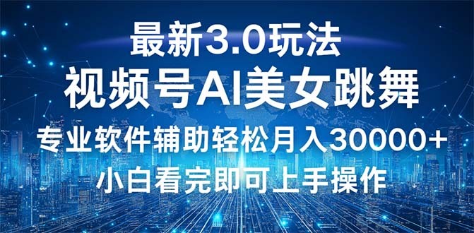 （12788期）视频号最新3.0玩法，当天起号小白也能轻松月入30000+,（12788期）视频号最新3.0玩法，当天起号小白也能轻松月入30000+,起号,流量,即可,第1张