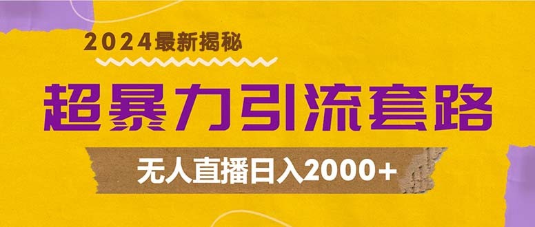 （12800期）超暴力引流套路，无人直播日入2000+,（12800期）超暴力引流套路，无人直播日入2000+,直播,实现,引流,第1张